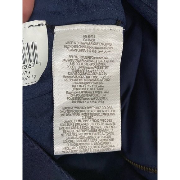 BCBG Maxazria‎ Women’s Short Sleeve Kammy Mini Dress Navy Blue 2 Pockets - Picture 5 of 8